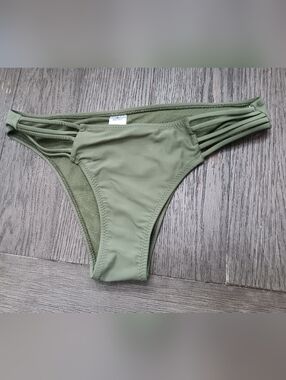 Ree BEES Olive Green Strappy Bikini Bottom
